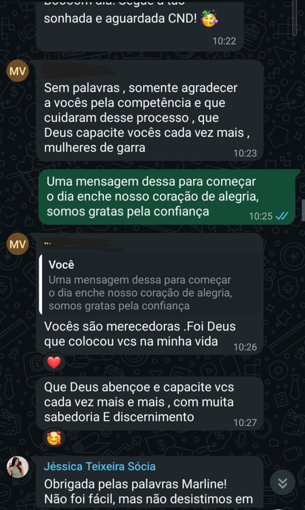 Depoimento de aluna